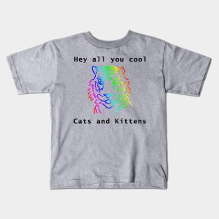 Cool Rainbow Tiger Memes Kids T-Shirt